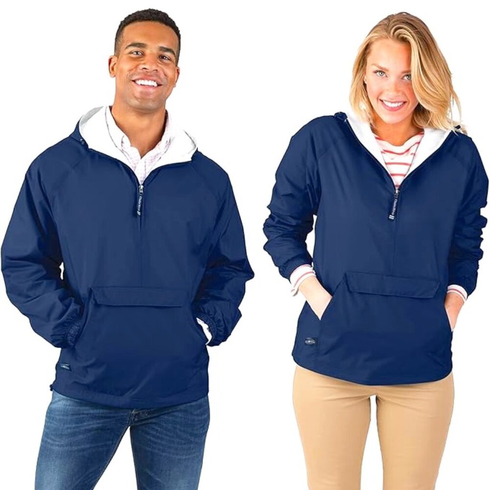 CHARLES RIVER-Jacket-SMALL-MEN/WOMEN- Wind/Rain-BLUE-Hooded--NWT- Unisex